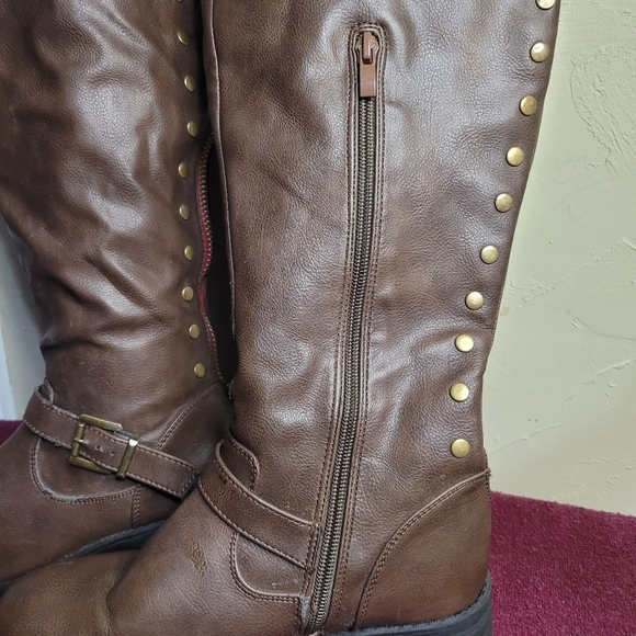 Megen-02, Pull-on Boots, Size 7, Brown - Picture 3 of 15